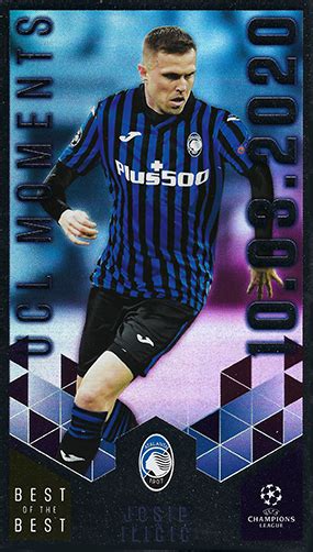 Number of matches played by the team avg: UCL Best of the Best 2021 Premium Football Trading Cards