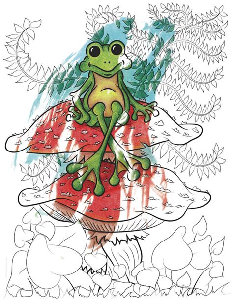 Download printable toads coloring pages to print for free. Toad Stool Printable Coloring Page by MalydrakArt on Etsy ...