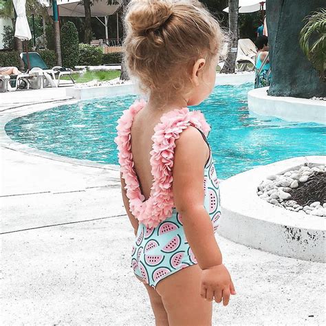 The orange and white print is gorgeous and it's made from a thick, substantial bathing suit material. 2021 Kid Baby Girl Watermelon Bikini Swimwear Swimsuit ...