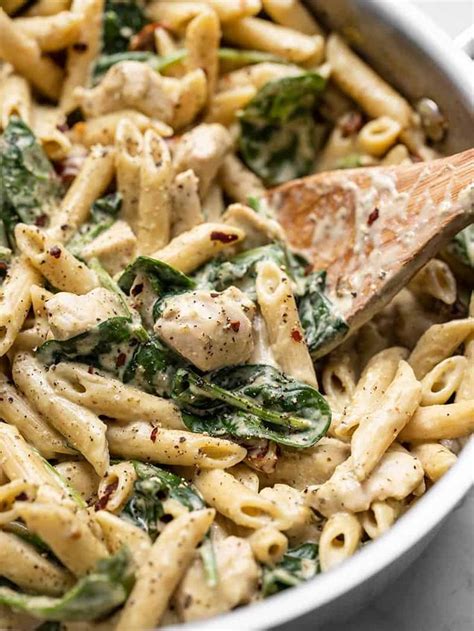 We like fully cooked pork and chicken. One Pot Creamy Pesto Chicken Pasta | Recipe | Pesto pasta ...