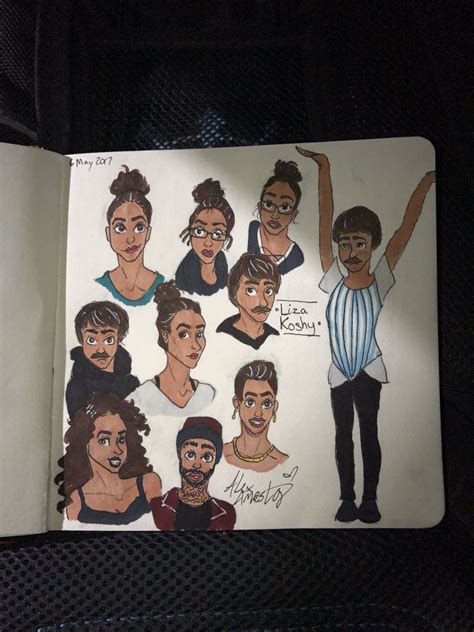 Were they all put on house arrest and are they signaling for help in these weird videos? I drew Liza koshy and all of her alter egos and I put it ...