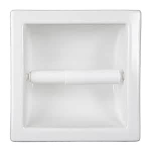Victorian porcelain enameled iron toilet paper holder hippo. Recessed Ceramic Toilet Paper Holder Tile Niche - - Amazon.com