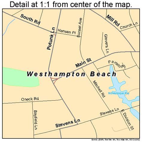 The incorporated village of westhampton beach is an incorporated village on the southeast coast of long island. Westhampton Beach New York Street Map 3680181