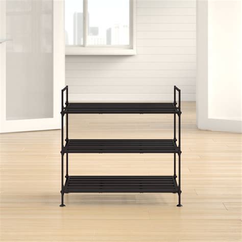 This is my third or forth shoe rack in the last few years, this one works, is sturdy and looks good. Rebrilliant 3-Tier Shoe Rack & Reviews | Wayfair