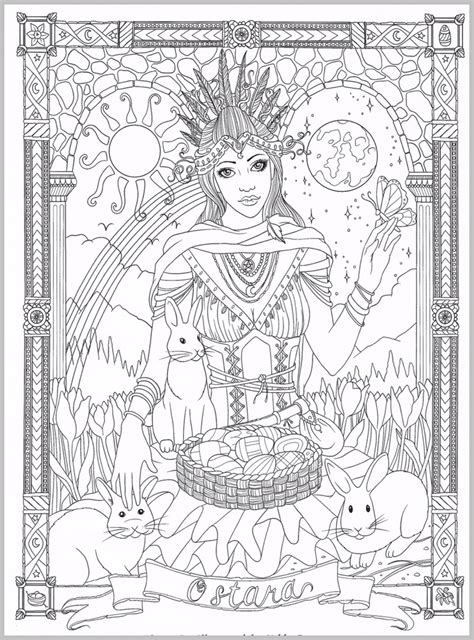 Thousands of printable coloring pages, for kids and adults! Ostara Colouring page | Coloring pages, Printable adult ...