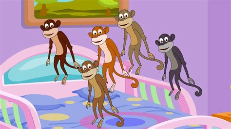Five little monkeys (jumping on the bed) is a very popular nursery rhyme. Five Little Monkeys Song - Ep 7 - YouTube