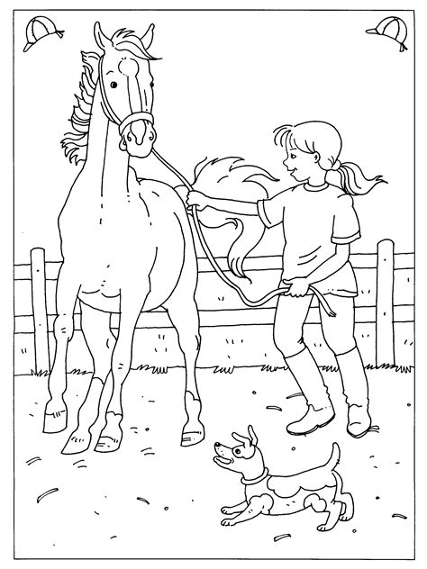Zoek je een paarden kleurplaat? Kleurplaat Paard Met Ruiter Dressuur