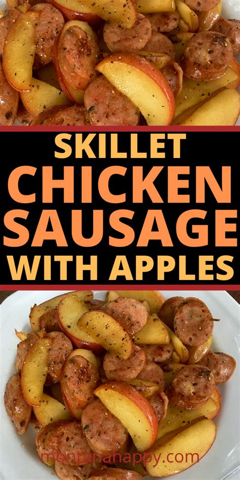 Chicken sausage & penne skillet is an easy gluten free 15 minute dinner idea. Skillet Chicken Sausages with Apples is the perfect easy ...