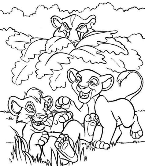 Shortly after his birth, kovu was named the chosen heir of scar. Simba And Nala Peeked By Scar Coloring Page - Download ...