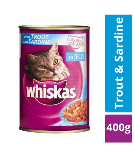 This fromm cat food lower in carbohydrates compared to the average wet cat food. Whiskas Wet Cat Food, Trout & Sardine for Adult cats, 400 ...