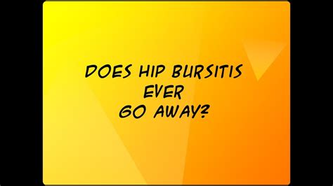It almost seems like 98% of tinnitus never goes away, which is contrary to what my doctor told me. Does hip bursitis ever go away? Youtube 2019 - YouTube