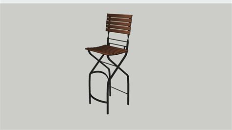 From stacking chairs to folding chairs. Metal and wood chair (5524) | 3D Warehouse