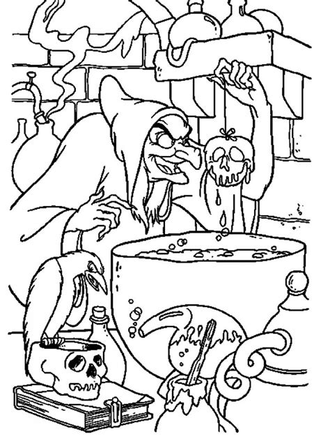 Des milliers de coloriages a imprimer gratuits et dessins à colorier en ligne. Coloriage sorcière #04 à imprimer avec Tête à modeler