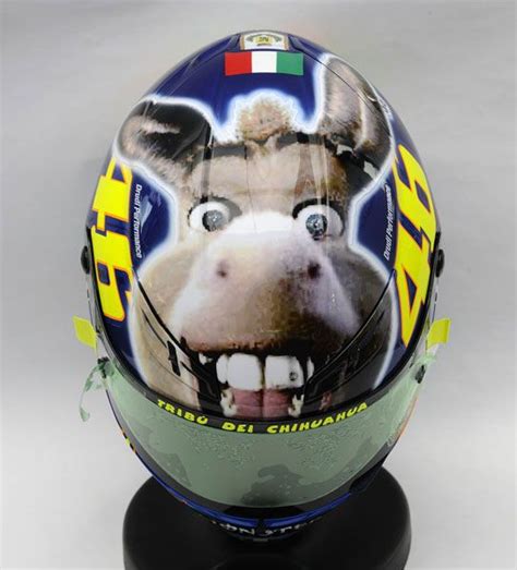 Valentino rossi helmet moto gp double visor casco vr46 motogp helm casque. Valentino Rossi 'Donkey' Helmet (Misano 2009): Rossi came ...