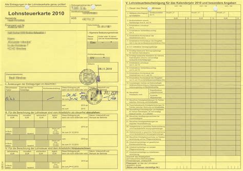 Die lohnsteuerkarte war ein dokument, dass arbeitnehmer ihrem arbeitgeber mit beginn eines neuen kalenderjahres vorzeigen mussten. Lohnsteuerkarte