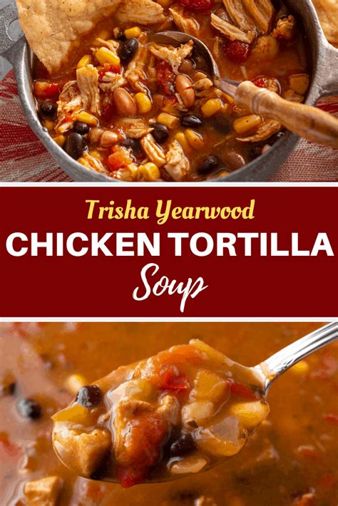 You can either boil and shred it yourself or use canned chicken. Trisha Yearwood Chicken Tortilla Soup | Recipe | Chicken ...