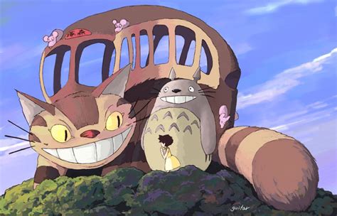 This cat has blue eyes, dogs can be trained technically, the bus is the catbus, and totoro rides in the bus. The Art of My Neighbor Totoro - Lolly4me2 Fan Art ...