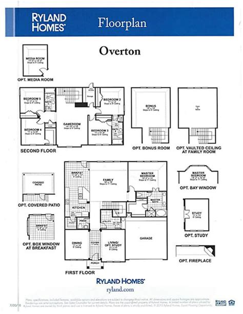 Click on the floor plan's name to see the actual floor plan diagram. Ryland Homes Floor Plans Florida | plougonver.com