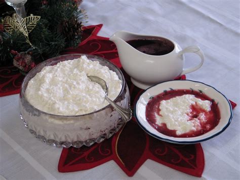 It is similar to fruitcake, except that pudding is steamed and fruitcake is baked. Norwegian Food & Dishes: Rice Pudding; Christmas Recipe ...