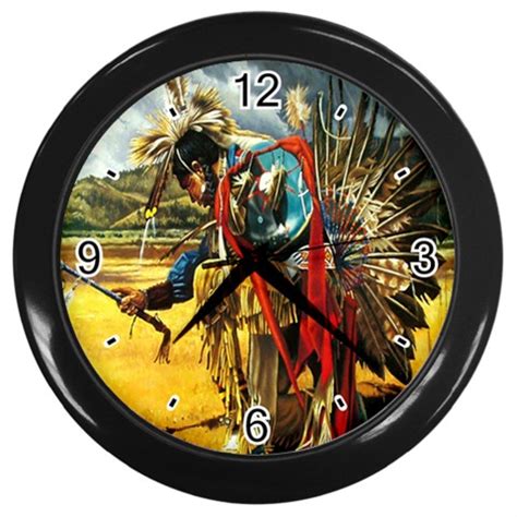 One year warranty from the date of procurement. Native American Indian Warrior Fantasy Themed Wall Clock ...