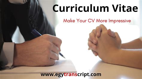 Cvs typically have a much simpler format than resumes. #How_can_I_make_my_CV_impressive? The... - EgyTranscript ...