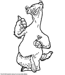 With approach of ice age all animals run to the south. The Ice Age - Free printable Coloring pages for kids