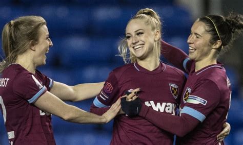 West ham have never beaten chelsea since joining the top flight last season — but lehmann is hoping for the bragging rights in their house this lehmann — known for her trademark false eyelashes — has stressed the importance of rejecting the stereotype of female footballers as 'tomboys'. West Ham's Alisha Lehmann shoots for the stars