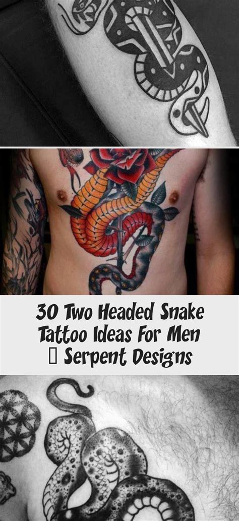 Two headed snake tattoo outline. 30 two headed snake tattoo ideas for men - serpent designs ...