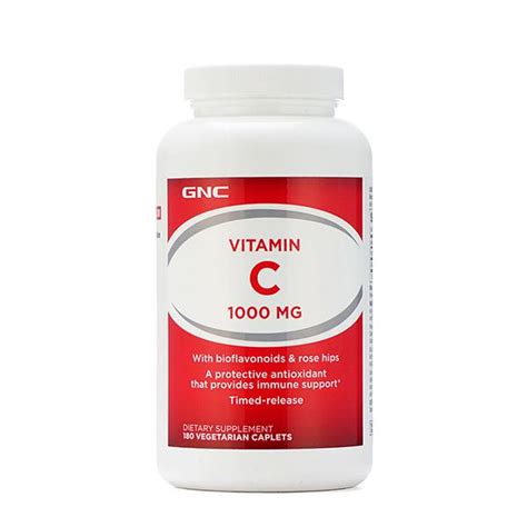 • 1000mg of vitamin c per serving! Buy GNC Vitamin C 1000 mg Caplets 180's online at best ...