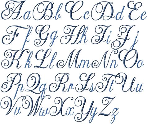Pebbles present how to write cursive letters. Cursive Alphabet Font | Download Printable Cursive ...