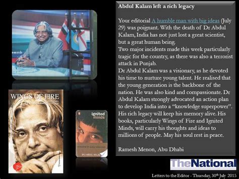I got a job the day after my queue posted this the first time and i just realized it when i saw it again holy god. Ramesh Menon's Clicks and Writes: Abdul Kalam left a rich legacy - Letters to the editor - The ...