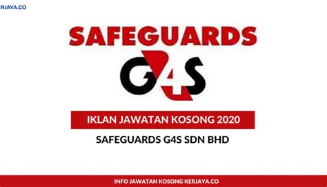 As a security guard with g4s, you'll play a vital role in ensuring our client's safety and security. Safeguards G4S Sdn Bhd • Kerja Kosong Kerajaan