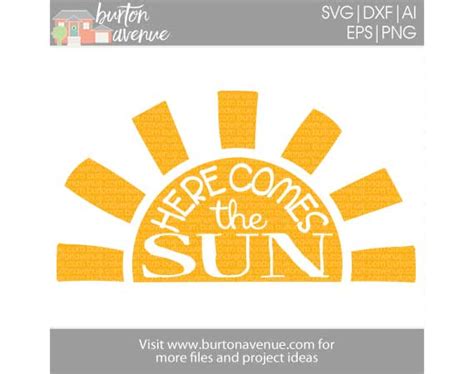 230,000+ vectors, stock photos & psd files. Here Comes the Sun Cut File - SVG, EPS, AI, DXF, PNG ...