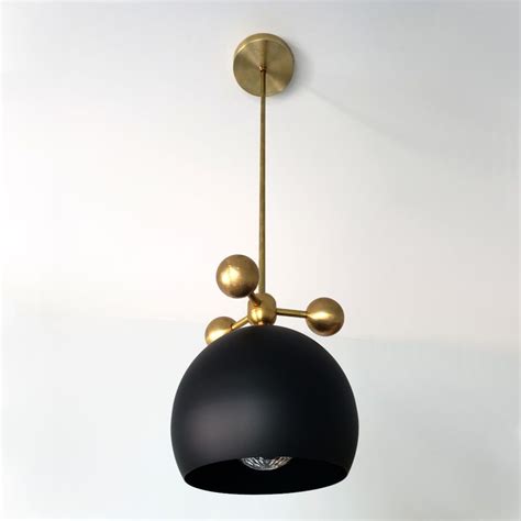Rated 4.5 out of 5 stars. Black and Brass Geometric Pendant Light for Kitchens and small spaces | Geometric pendant light ...