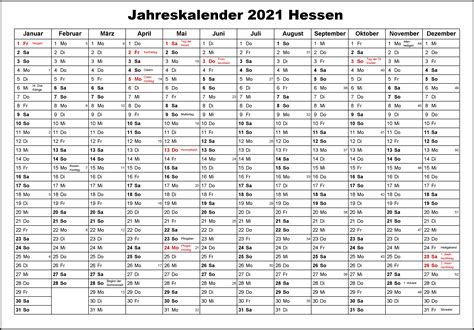 Hier finden sie den kalender 2021 mit nationalen und anderen feiertagen für deutschland. Kostenlos Jahreskalender 2021 Hessen Zum Ausdrucken | The ...