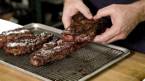 To check the doneness, open the oven door and give the pan a gentle but firm rap with a spoon to see if it wobbles. How to Tell If a Steak is Done Without a Thermometer | Traeger