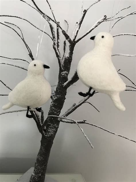 Almost files can be used for commercial. Handmade Needle Felted Turtle Dove Decorations