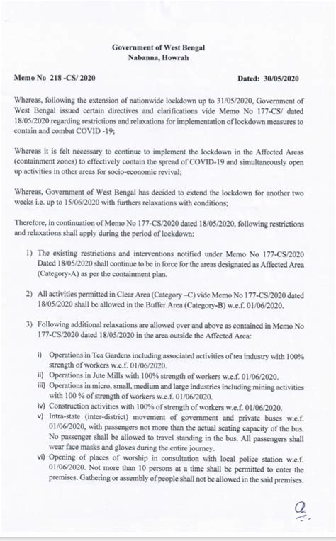 Punjab too is inclined towards an extension the lockdown, enforced on march 25, was originally supposed to end on april 14. West Bengal extends lockdown till June 15; check complete ...