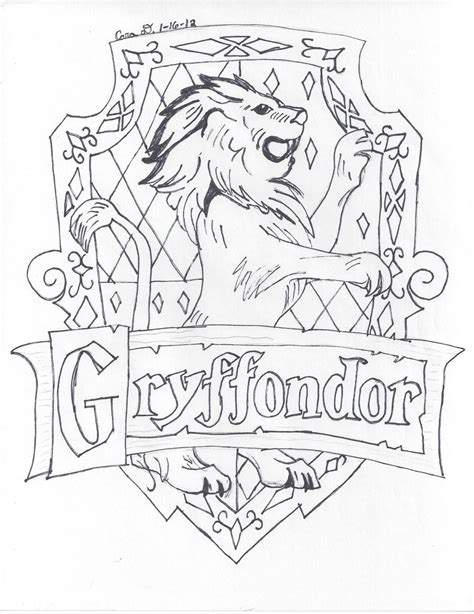 Younger children might enjoy this simplified harry potter colouring page. Hogwarts Houses Coloring Pages at GetColorings.com | Free printable colorings pages to print and ...