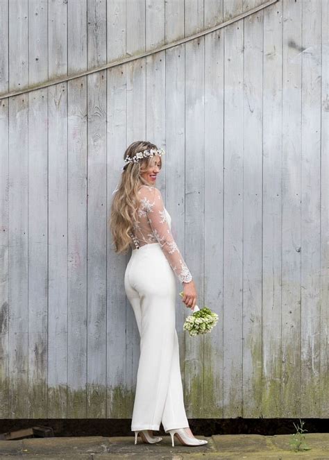 If the reception is likely to be informal but the wedding is being held in a church, a more conservative look for the ceremony can be changed for a sensual party dress for later on. A bridal jumpsuit is the perfect alternative for brides ...