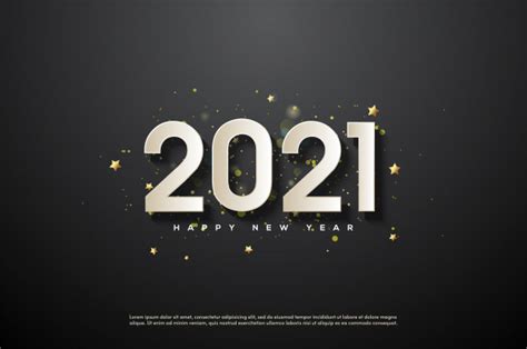 Frohe weihnachten und neues jahr 2021 : Frohes neues jahr 2021 mit weißen 3d zahlen auf schwarzem hintergrund | Premium-Vektor