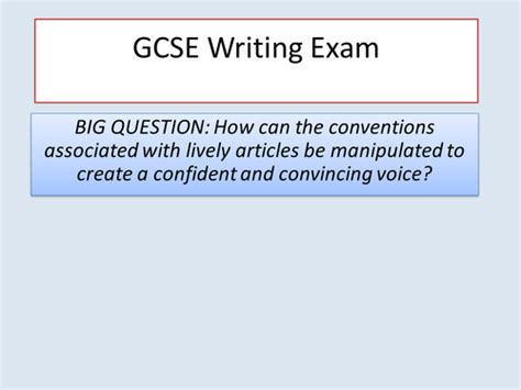 Write an article for a broadsheet newspaper in which you argue for or against this statement. GCSE Lively Article Writing | Teaching Resources