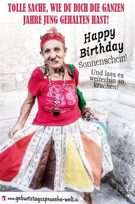 Geburtstag für eine grußkarte ein? Coole Geburtstagskarte mit Oma - jung gehalten!