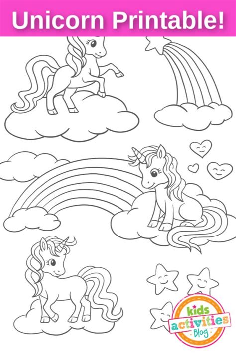Unicorn Printable! Unicorn for kids coloring pages are a fun way for kids of all ages to develop creativity, focus, motor skills and color recognition.