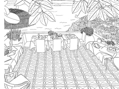 Printable coloring page adults landscape lake stock vector. Scenery Coloring Pages for Adults - Best Coloring Pages ...