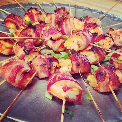 Ree drummond s favorite christmas cookies — 12 days of. Shrimp, pineapple, bacon skewers..pioneer woman Christmas cocktail party episode | Bacon wrapped ...