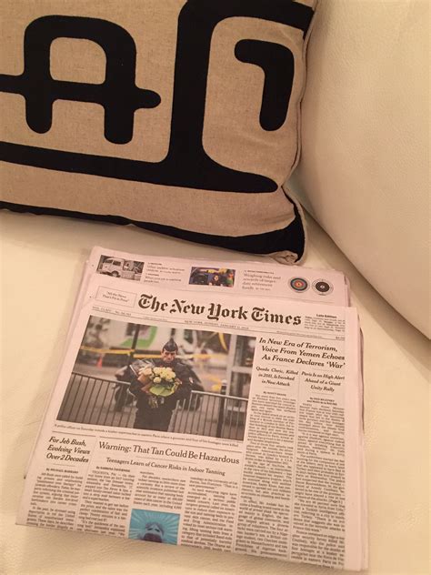 Issued monthly reduced size publication titled: Blog: The New York Times Sunday edition: print versus ...