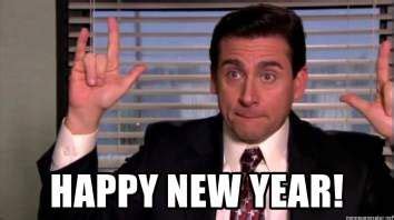 New year funny meme quotes 2021 humor hilarious laughing lol messages. Michael Scott from the Office wishes you a Happy New Year ...