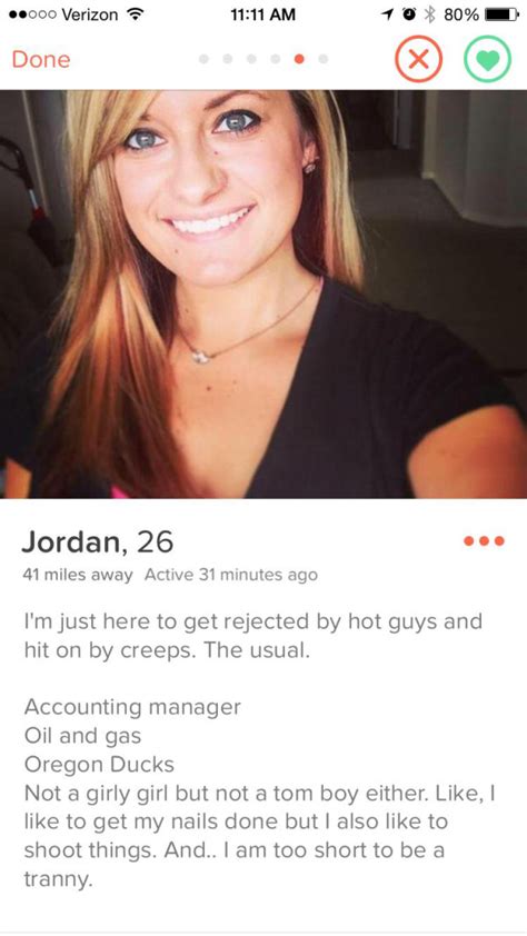For an 18 year old guy, tinder will be a waste of time as most are immature as to what exactly is the usage of a dating app, and how exactly to get a girl's attention on such a platform. 33 Tinder Profiles With Tons of Sexual Innuendo You'll ...
