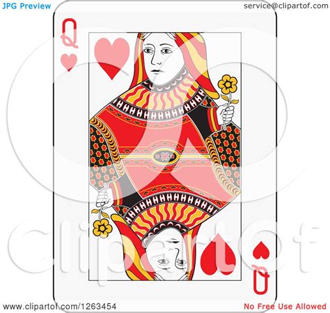 People got here by searching: Clipart of a Queen of Hearts Playing Card - Royalty Free ...